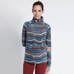 POLAR ESTAMPADO HALF ZIP MUJER AZUL
