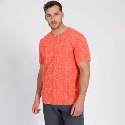 POLERA NATURE FULL PRINT CORAL