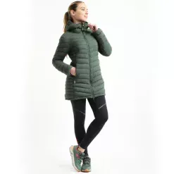 PARKA INSULADA LARGA CISNES MUJER VERDE