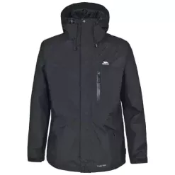 Chaqueta impermeable Trespass para hombre Corvo negro