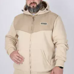 Plus Poleron Full Zipper Aura Beige 0156