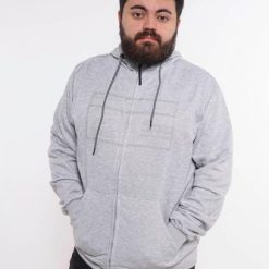 Plus Poleron Full Zipper Sili Gris 0103