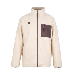 Sherpa Men Full Zip Beige Reef