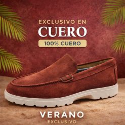 ISLA 157 Mocasin cuero reno Burdeo