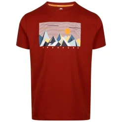 Camiseta de cuello redondo para hombre Ennadai ladrillo