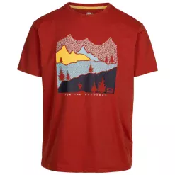 Camiseta de cuello redondo para hombre Danub salsa