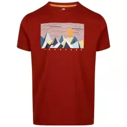 Camiseta de cuello redondo para hombre Ennadai ladrillo