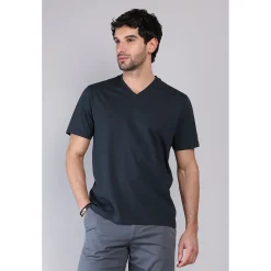 POLERA EN CUELLO V PIERO BUTTI AZUL
