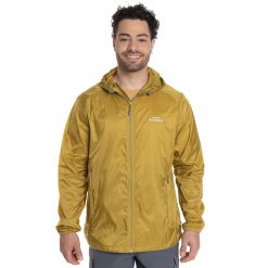 Cortaviento Hombre Empacable Outdoor Caleu Mostaza