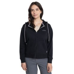 Poleron Mujer Full Zipper Coigue Negro