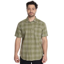 Camisa Hombre Manga Corta Outdoor Torcaza Oliva claro