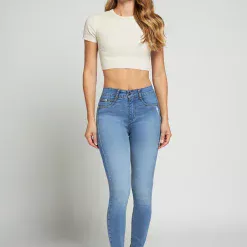 Jeans Tiro Alto Pitillo 5051