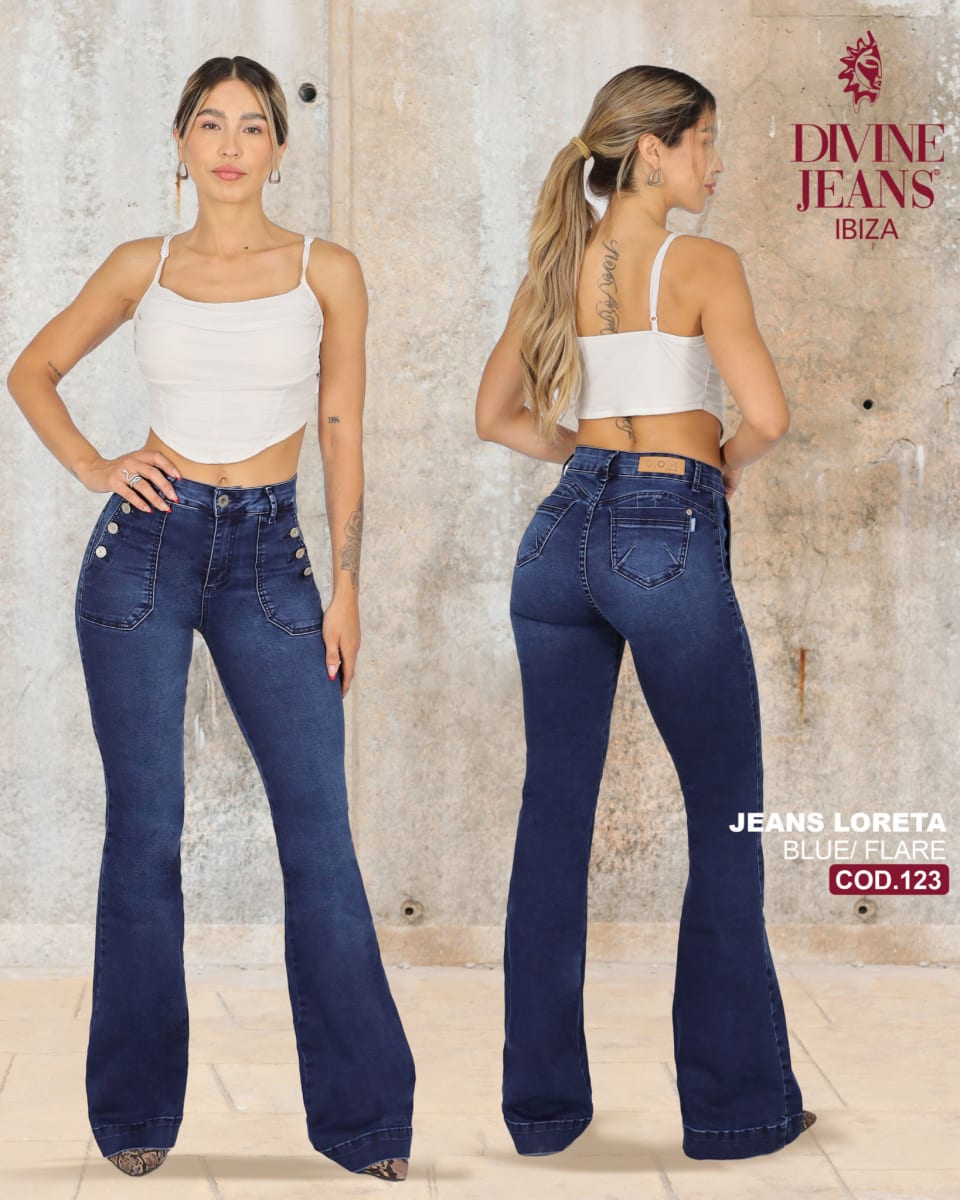 JEANS LORETTA FLARE BLUE 2026