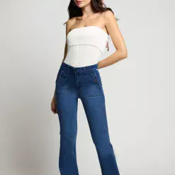 5292 Jeans Recto bolsillo Parche 2026
