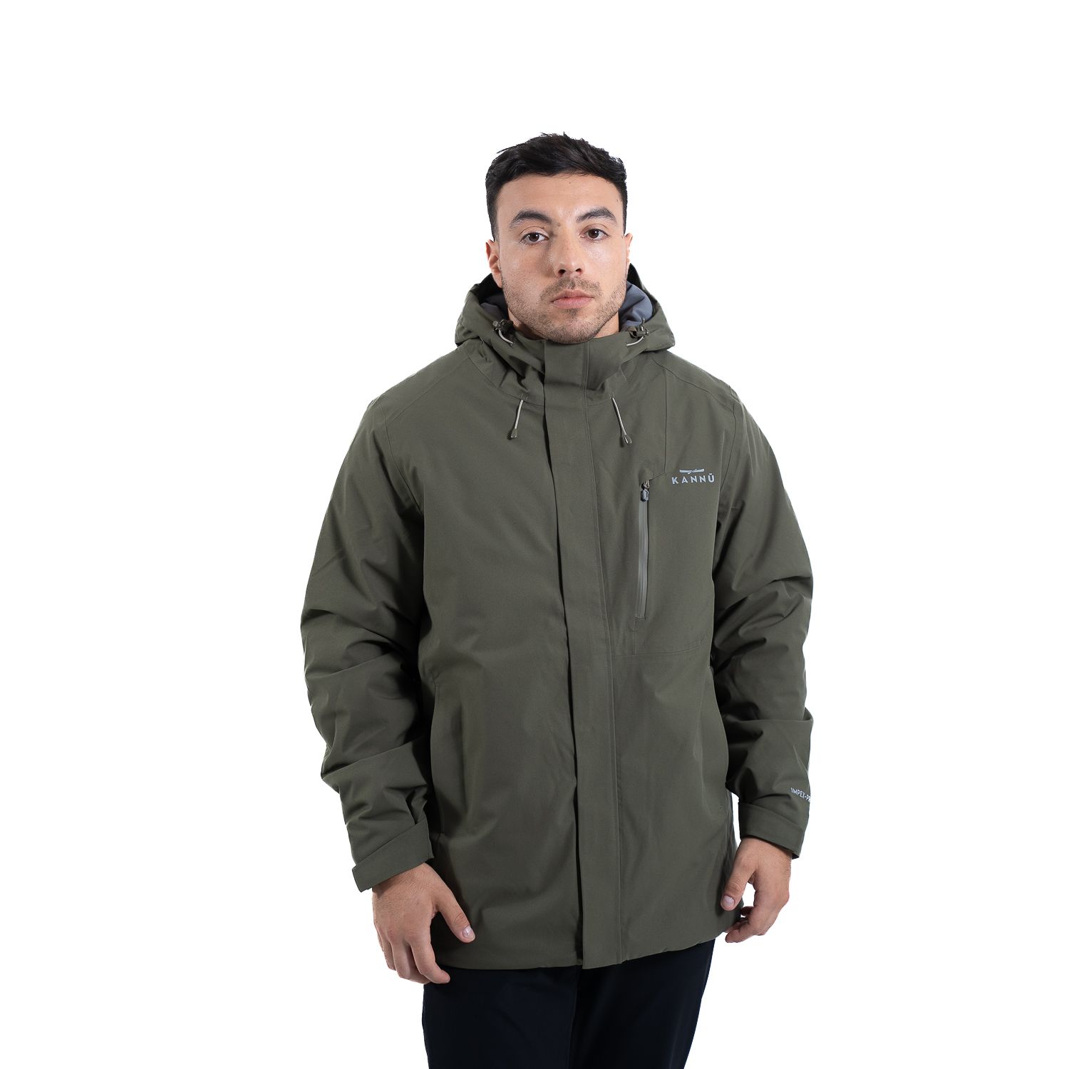 Parka Impermeable Hombre Octay Oliva oscuro inv2026