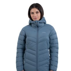 Parka Larga Térmica Mujer Cisne Celeste medio inv2026