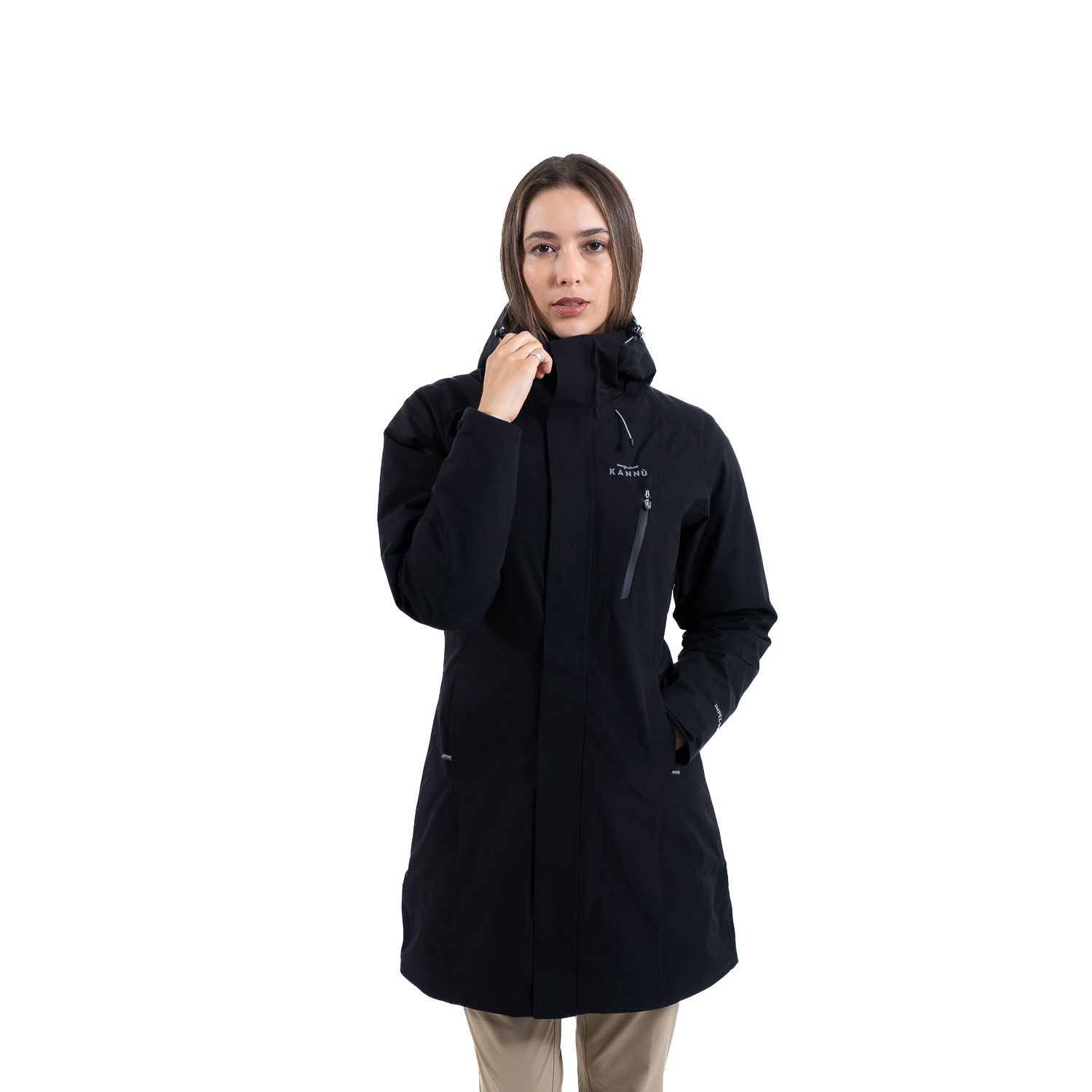 Parka Impermeable Mujer Octay Negra inv2026