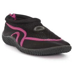 Zapatos paddel acuáticos mujer Trespass negro/rosado