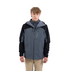 Parka Impermeable 3 En 1 Hombre Baker Negro inv2026