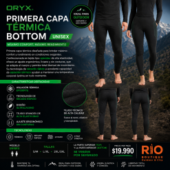 Primera Capa ELA BOTTOM negra Unisex Pantalón INV2026