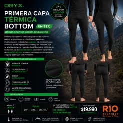 Primera Capa ELA BOTTOM negra Unisex Pantalón INV2026