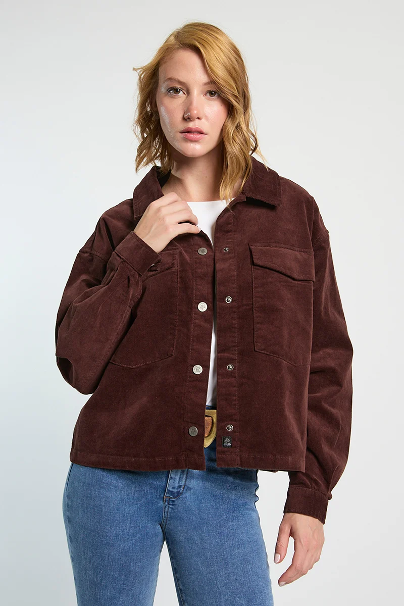 5379 SOBRECAMISA COTELE CAFÉ