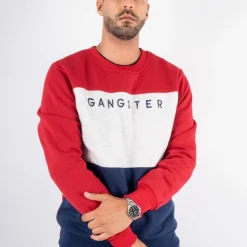 0164 Polerón Crew Fleece Fundamental Rojo