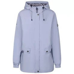 Chaqueta impermeable para mujer con capucha Flourish azul frío