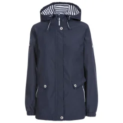 Chaqueta impermeable con capucha para mujer Flourish azul oscuro 2027