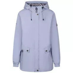 Chaqueta impermeable para mujer con capucha Flourish azul frío
