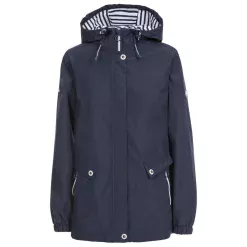 Chaqueta impermeable con capucha para mujer Flourish azul oscuro 2027